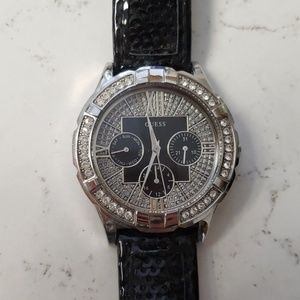 GUESS black sequin watch